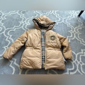 Kids Size 6 Burberry Down Reversible Puffy Winter Jacket